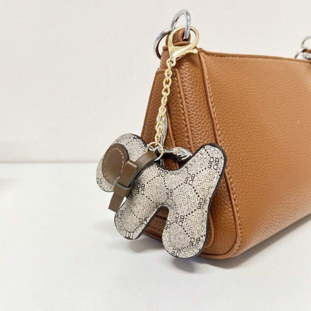 Brown Dog-Shaped Bag Charm Accessory NWT - Picture 4 of 6